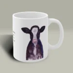 Outstanding Baby Calf Mug: The perfect Gift for Ranchers! - Angels Fly Here - AFH - Mug is displayed on a blank White background to fully display the unparalleled design and artwork without any distractions. Perfect for any Christian to draw inspiration from as they enjoy the artistry and beauty with a daily scripture.