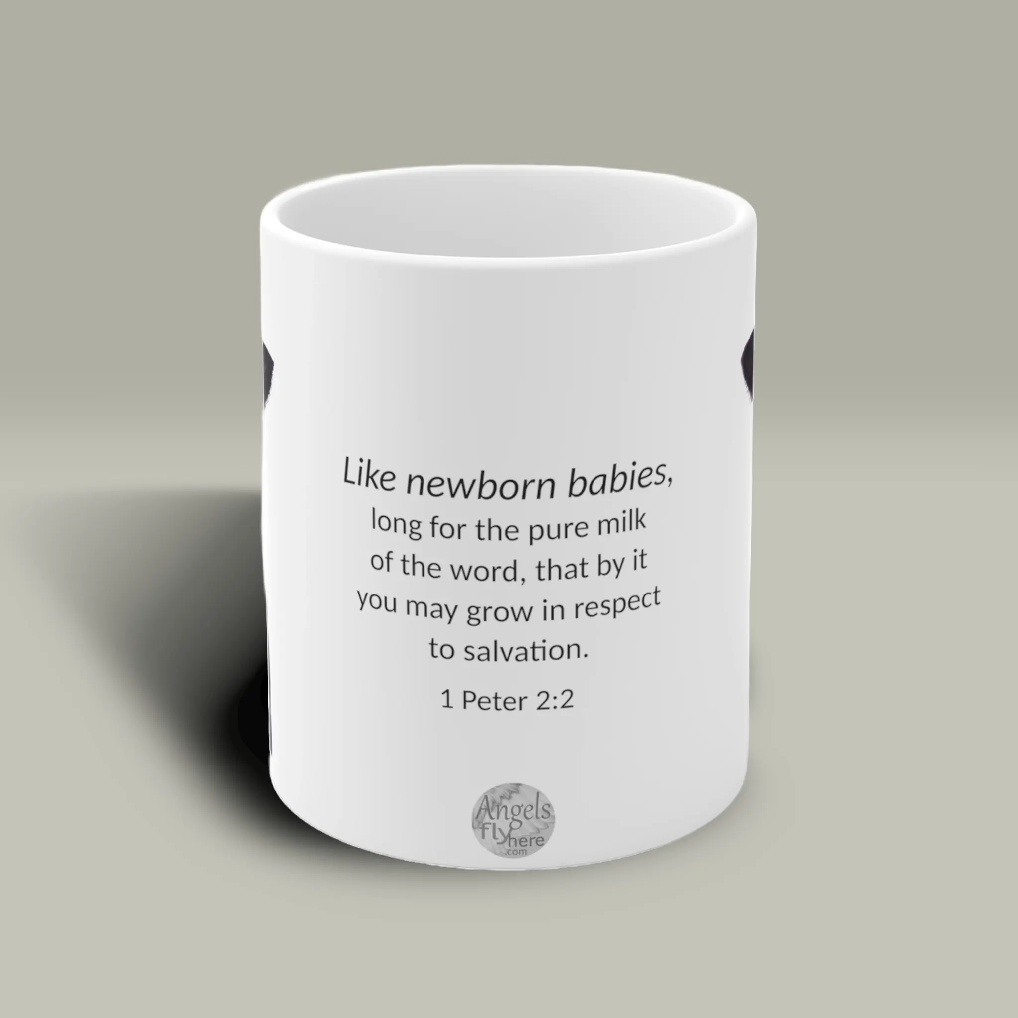 Outstanding Baby Calf Mug: The perfect Gift for Ranchers! - Angels Fly Here - AFH - Mug is displayed on a white background displaying that every mug is designed to have a seamless wrap design that is custom made for every design. We take great pride and amounts of time to bring you the very best products we can at Angels Fly Here