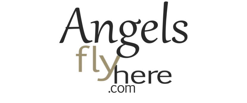 Angels Fly Here text Logo