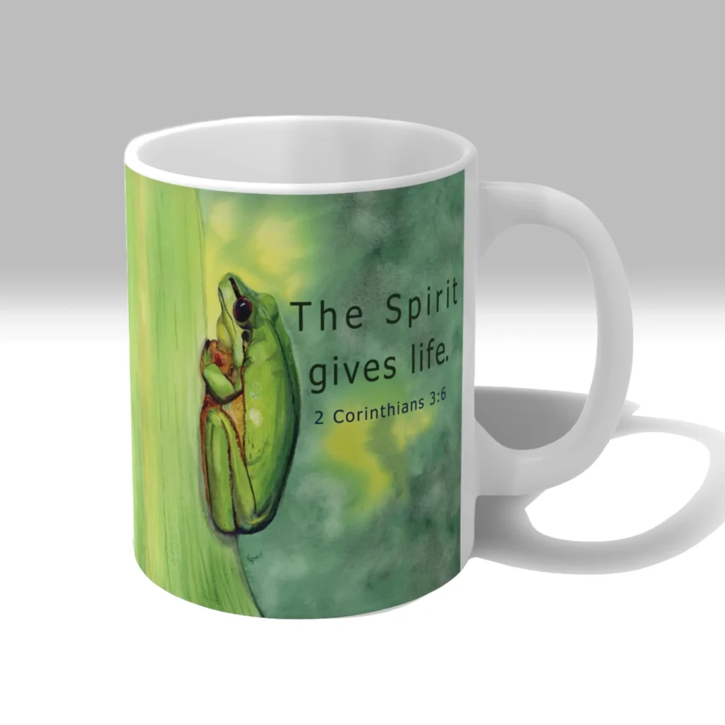 Spirit of life tree frog mug staging