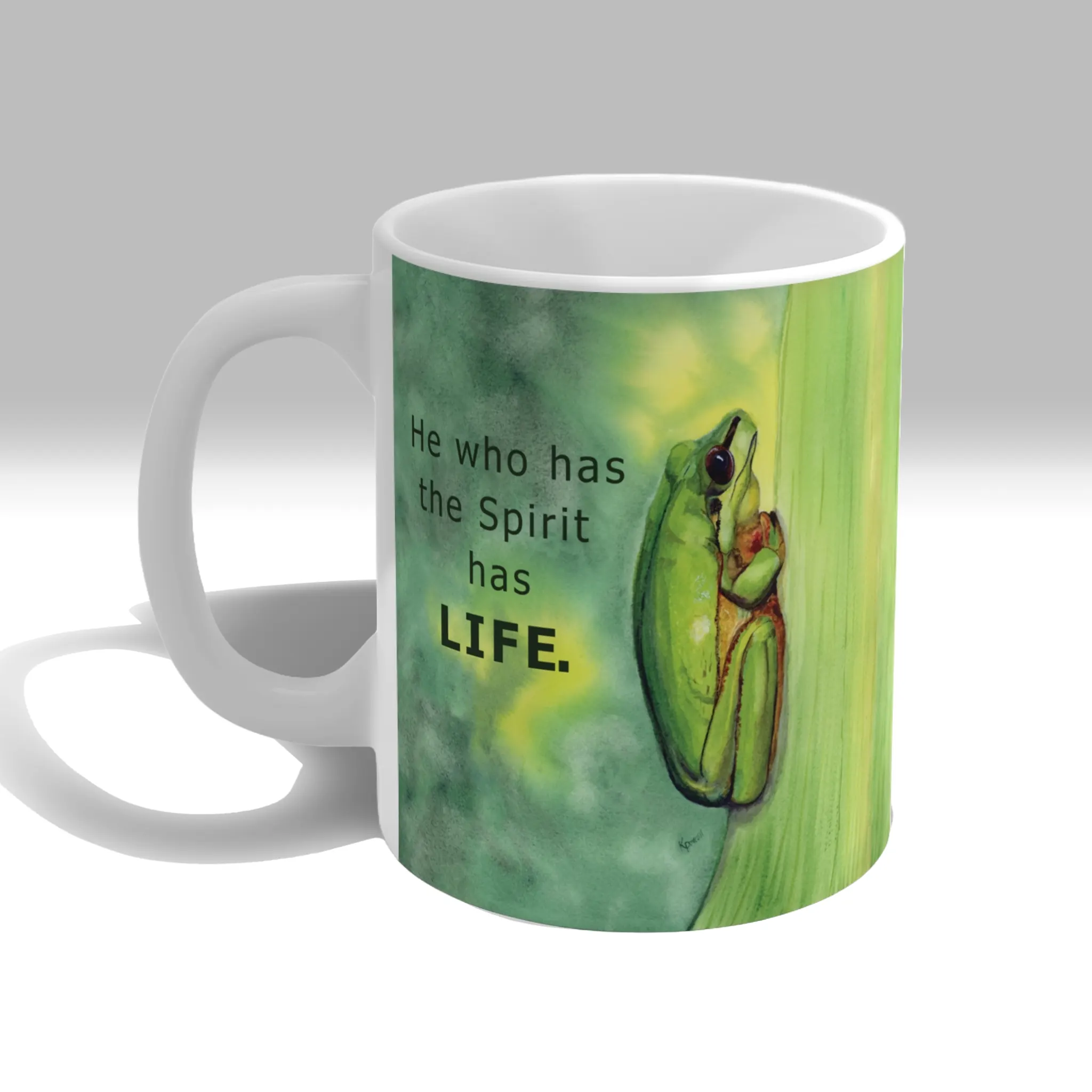 Spirit of life tree frog mug staging