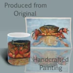 A Fantastic Crab Mug - With Beautiful Coastal Vibes Psalm 13:01 Spiritual Sips Mug Right Side with the original Painting