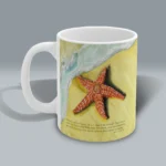 Beautiful Starfish Coffee Mug Delight in the Tranquil Ocean Spiritual Sips Coffee Mug Left Side