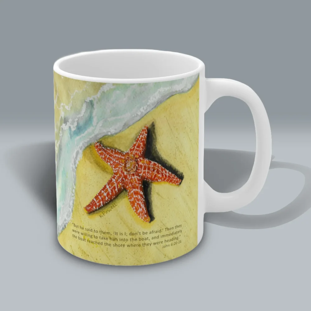 Beautiful Starfish Coffee Mug Delight in the Tranquil Ocean Spiritual Sips Coffee Mug Right