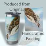 Elegance Meets Life Luxurious Beautiful Ocean Tumbler Spiritual Sips Stainless Tumbler Right Side With The Original Painting