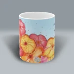 Floral Reverie See the Colorful and jubilant Psalm 62:5 Mug Spiritual Sips Coffee Cup Front Side