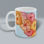 Floral Reverie See the Colorful and jubilant Psalm 62:5 Mug Spiritual Sips Coffee Cup Left Side