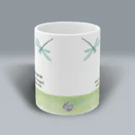 Frog and Dragonfly Mug Absolutely Beautiful, Devoted to True Harmony Spiritual Sips Coffee Mug Front Side