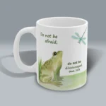 Frog and Dragonfly Mug Absolutely Beautiful, Devoted to True Harmony Spiritual Sips Coffee Mug Left Side
