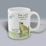 Frog and Dragonfly Mug Absolutely Beautiful, Devoted to True Harmony Spiritual Sips Coffee Mug Right Side