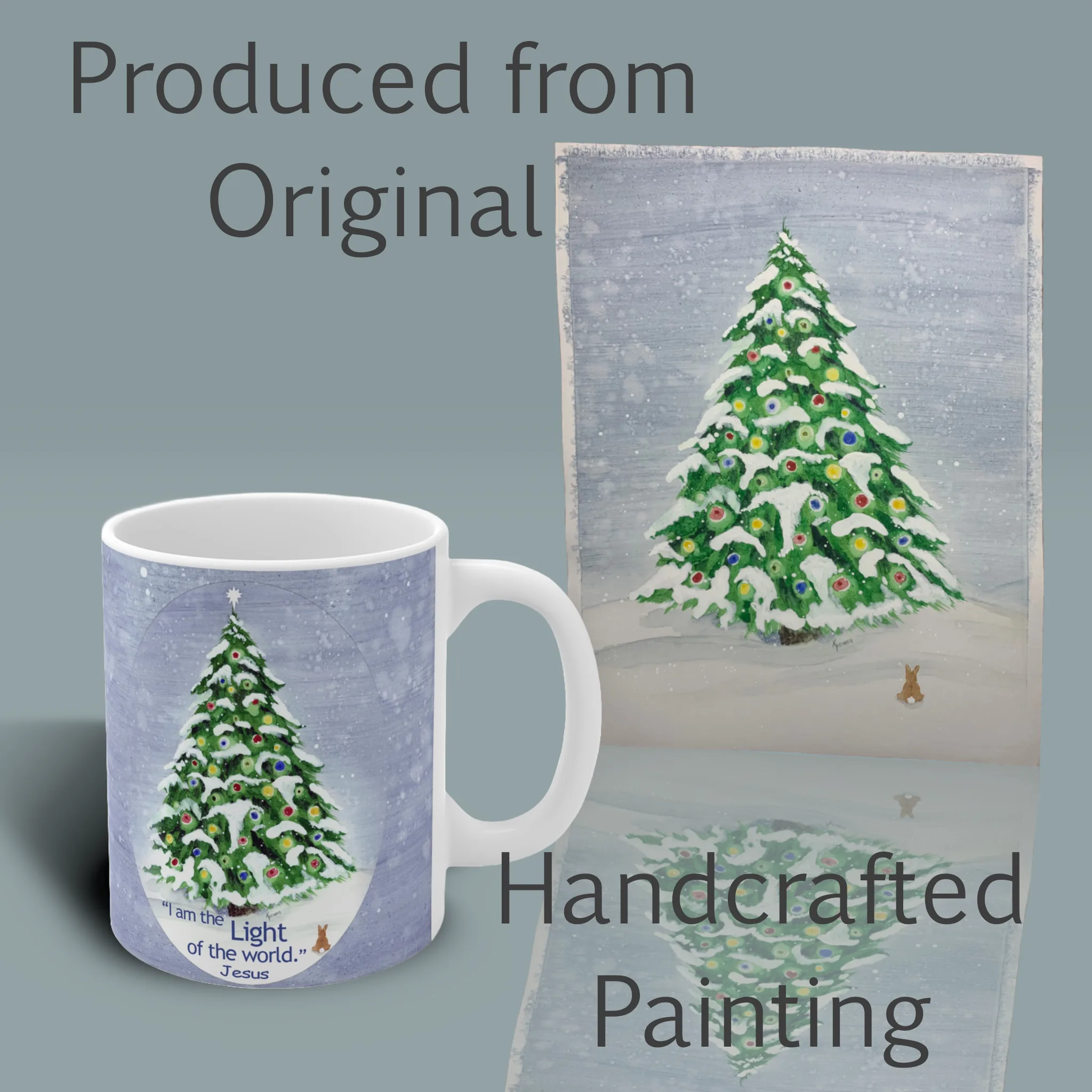 Light of the World Mug Amazingly Beautiful, Devoted to Christmas Spiritual Sips Right Side With the Original Painting