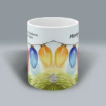 Merry Christmas The Beautiful Gift of Light Shines Mug Spiritual Sips Coffee Mug Front Side