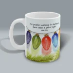 Merry Christmas The Beautiful Gift of Light Shines Mug Spiritual Sips Coffee Mug Left Side