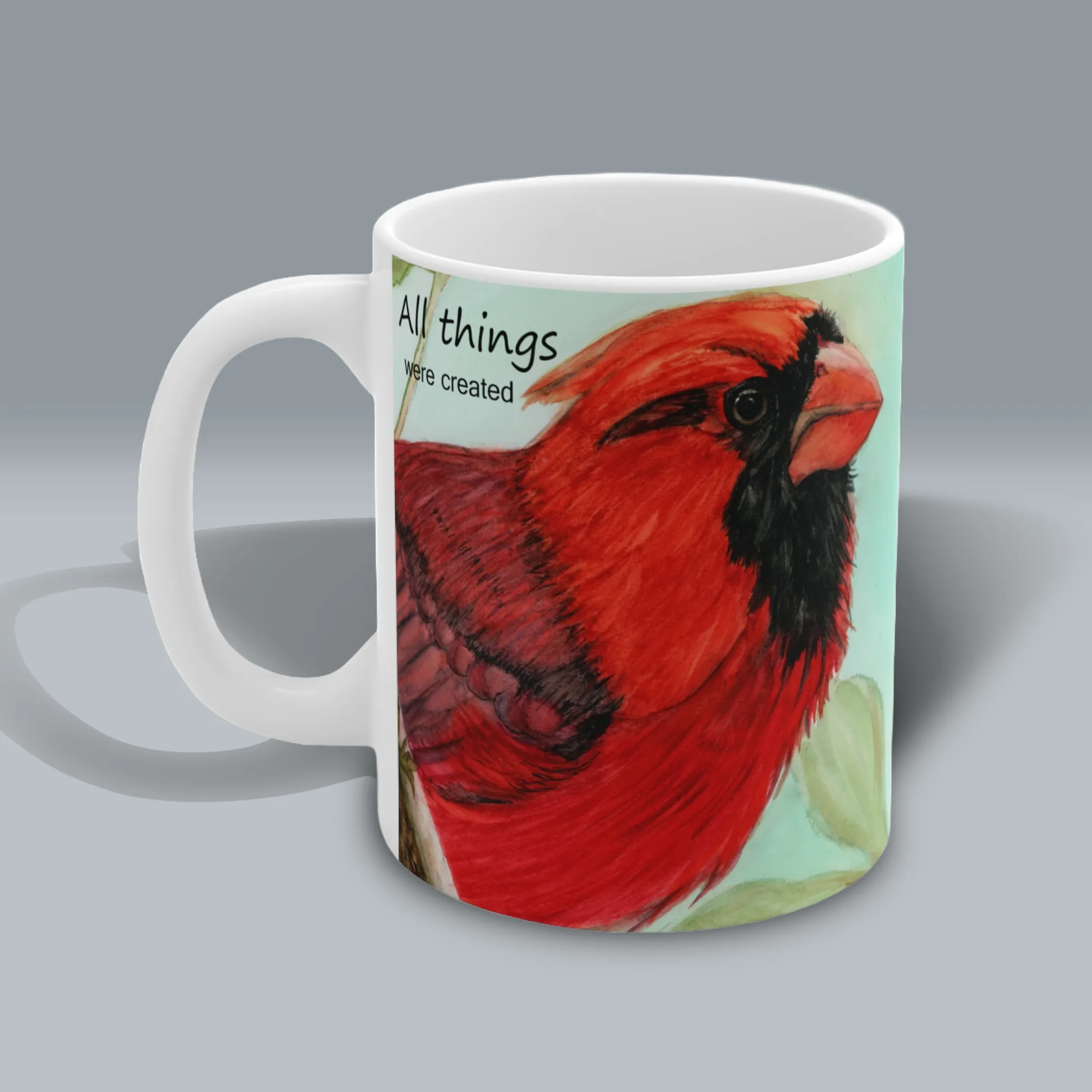 New Cardinal Mug A Wonderful Gift of Vibrant Beauty Spiritual Sips Coffee Mug Left Side