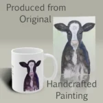 Outstanding Baby Calf Mug The perfect Gift for Ranchers! Spiritual Sips Coffee Cup Right Side with the Original Painting