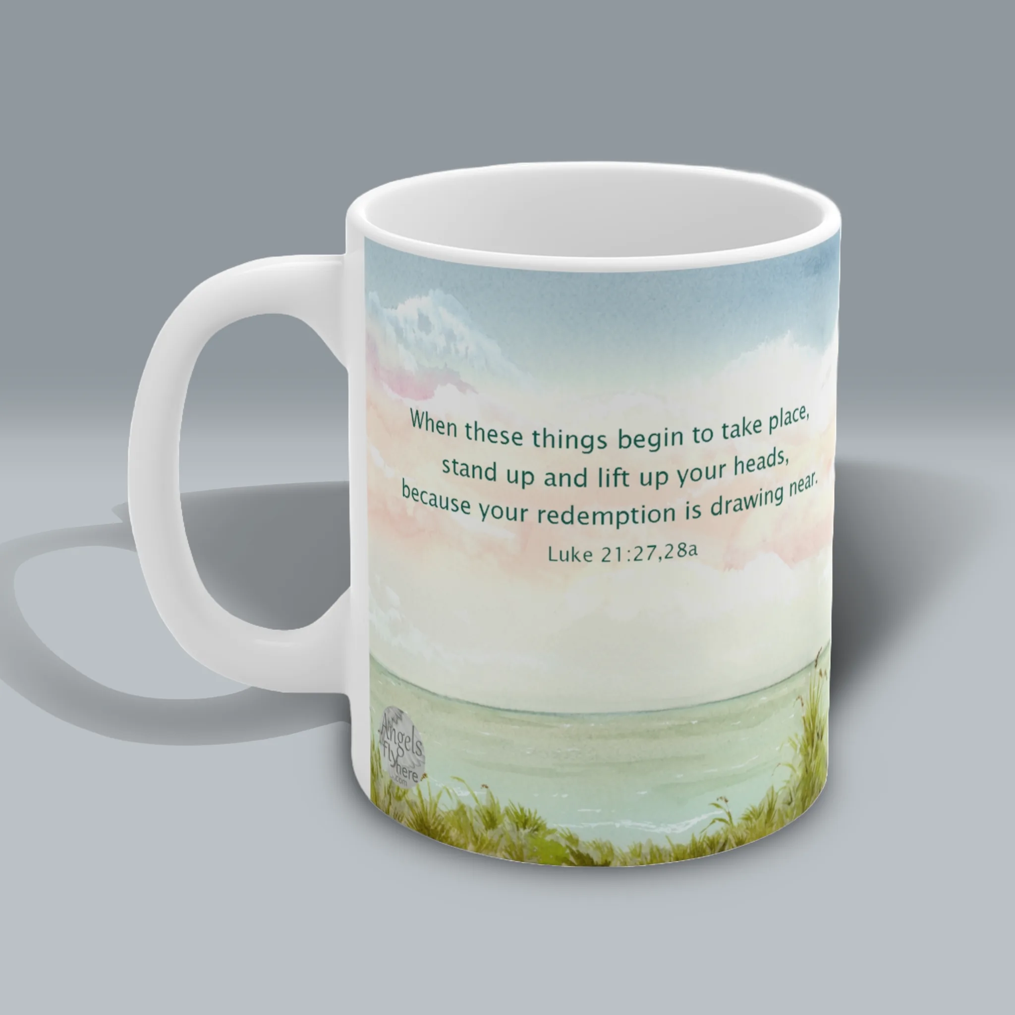 Powerful Coastal Beauty An Extraordinary Mug of Love and Victory Spiritual Sips Coffee Mug Left Side