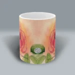 Rose Line Scripture Art Mug Exceptionally Beautiful and Uplifting Spiritual Sips Front Side