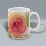 Rose Line Scripture Art Mug Exceptionally Beautiful and Uplifting Spiritual Sips Right Side