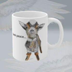 The Best Adorable Goat Mug First Sensational Morning Coffee Spiritual Sips Coffee Mug Right Side Framed By Angels