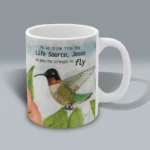 Spiritual Sips Beautiful Spirit of Faith Hummingbird Mug! Right Side