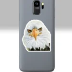 3x3 Halos Eagle Sticker Beautiful and Majestic Vibrant Watercolor with a White background on a cell phone