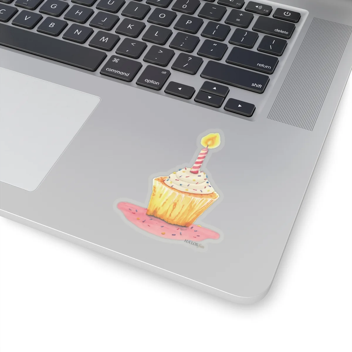 3x3 Transparent Birthday Sticker New Fantastic Colorful Cupcake