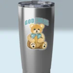 3x3 Transparent Halos Teddy Sticker Fantastic Bear Hugs of Gods Love on a Tumbler