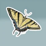 3x3 White Butterfly Sticker Remarkably Beautiful Tiger Swallowtail Product Picture