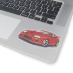 4x4 Transparent Race Car Sticker New Epic Colorful Red Sports Car