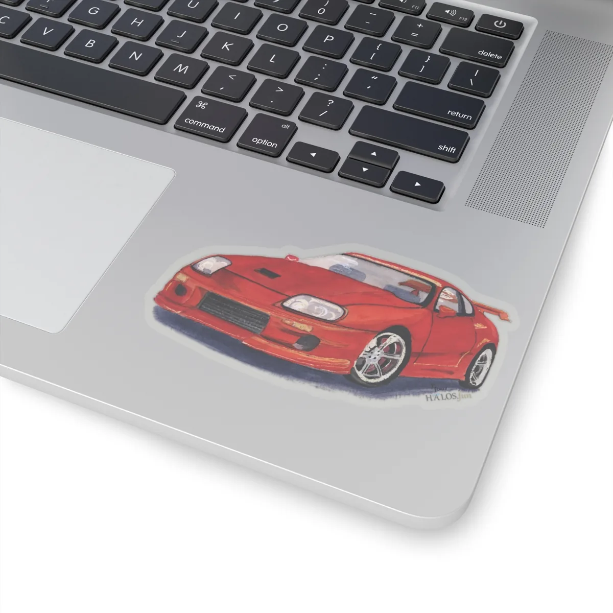 4x4 Transparent Race Car Sticker New Epic Colorful Red Sports Car