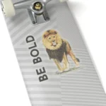 6x6 Transparent Bold Lion Sticker Beautiful, Daring, Fearless, Inspiration