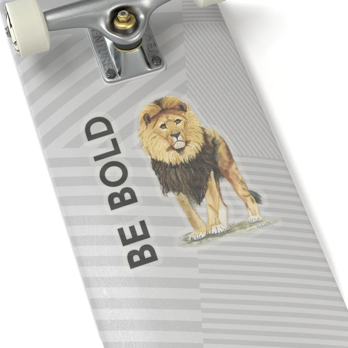 6x6 Transparent Bold Lion Sticker Beautiful, Daring, Fearless, Inspiration