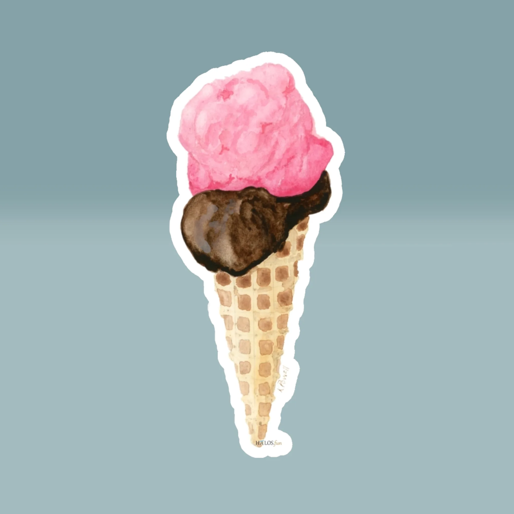 Ice Cream Sticker: Beautiful Rich and Creamy Halos Art