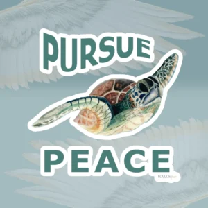 Sea Turtle Sticker New Hypnotic Peace in Motion Framed By Angels Fly Here