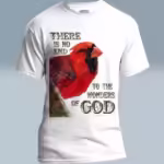 Cardinal of Wonder Tee Beautiful Red Cardinal & Epic Inspiration White Colored Haloed Tee