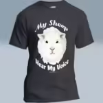 Devoted Sheep Tee The Beautiful Divine Calling Dark Heather Grey Colored Haloed Tee