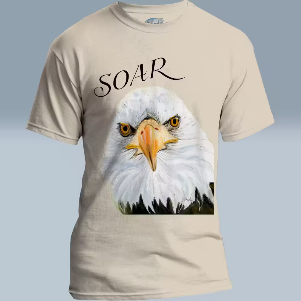 Eagle Majesty Tee Beautiful, Inspiration to Send You Soaring Sand Colored Haloed Tee