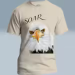 Eagle Majesty Tee Beautiful, Inspiration to Send You Soaring Sand Colored Haloed Tee