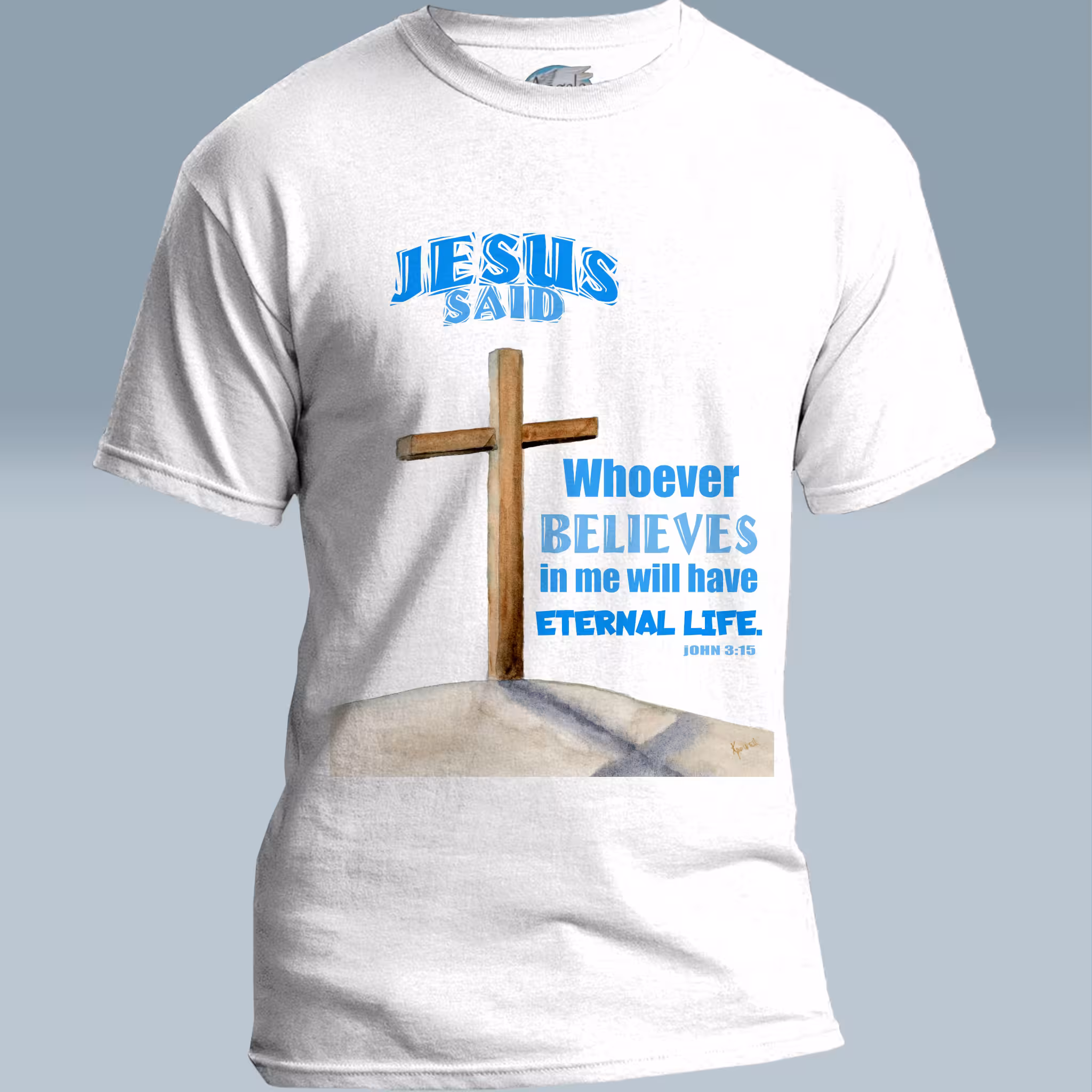 Eternal Life Tee: Wondrous, Amazing Cross on a Hill