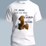 Heart Chocolates Tee Taste the Full Goodness of the Lord White Colored Haloed Tee