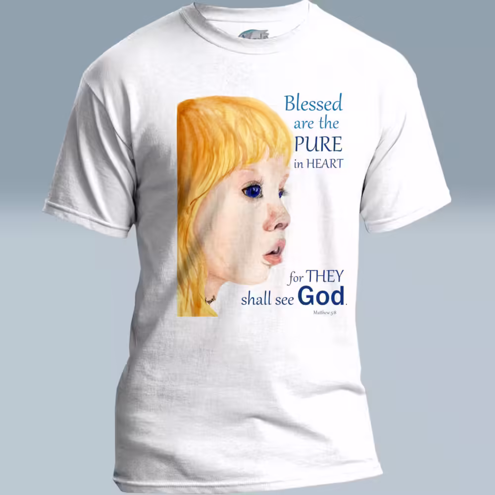 Heart of Gold Tee Pure Faith, Beautiful Vision White Colored Haloed Tee