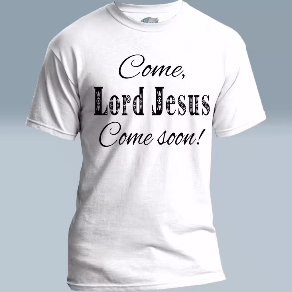 Heavenly Return Tee Devoted Prayer For Jesus Return Now White Colored Haloed Tee