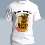 Honey Love Tee Beautiful Sweet Words of the Lord White Colored Haloed Tee