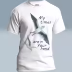 Seagull Serenity Tee New Fantastic Psalm 31:15 Inspiration White Colored Haloed Tee