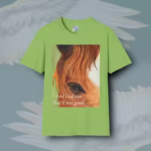 Stallion's Soul Tee The Creator's Stunning New Reflection Lime Colored Haloed Tee by Angels Fly Here