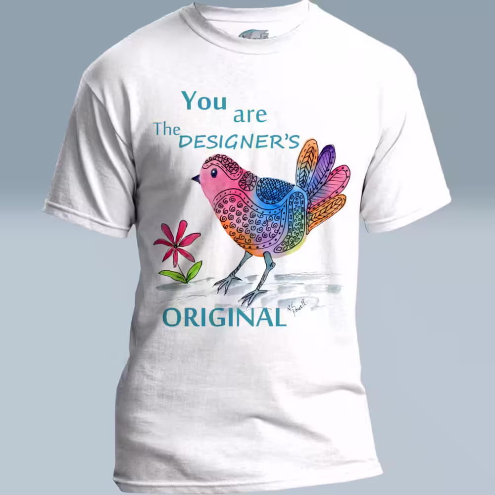 The Designer's Tee A Fantastic New Creation White Colored Haloed T-Shirt
