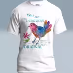 The Designer's Tee A Fantastic New Creation White Colored Haloed T-Shirt