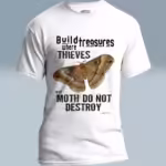 Treasure Moth Tee Beautiful Art and Eternal Wisdom White Colored Haloed Tee