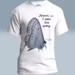 Way of the Skipper Tee Colorful Detailed Beauty in Faith White Color Haloed Tee