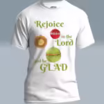 Festive Ornaments Tee Shining Stars & Holiday Cheer White Colored Haloed Tee